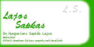 lajos sapkas business card
